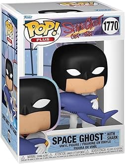 Pop Plus: Space Ghost Coast to Coast - Space Ghost with Shark - Collectable Vinyl Figure - Gift Idea - Official Merchandise - Toys for Kids & Adults - Cartoon/Animation Fans