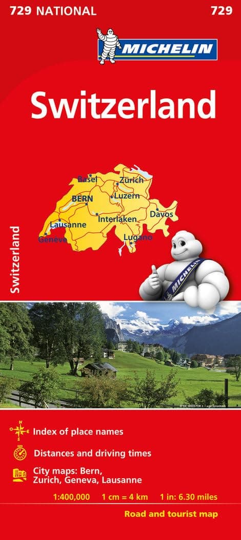 Michelin Switzerland Map 729