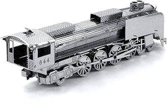 Metal Earth 3D Fascinations Puzzle - ICONX Steam Locomotive - DIY 3D Model Kit/Metal Jigsaw Puzzle