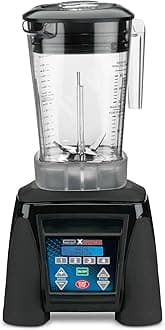 Waring Commercial MX1300XTXP 3.5 HP Blender with 4 recipe programable LCD Display and a 48 oz. BPA Free Copolyester Container, 120V, 5-15 Phase Plug