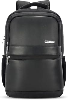 45cm Pioneer 24 Litres Laptop Backpack with Trolley Sleeve For Men & Women|Vegan Leather|Office Travel Backpack|Front organizer|Bottle Holder|Fits upto 14" Laptop