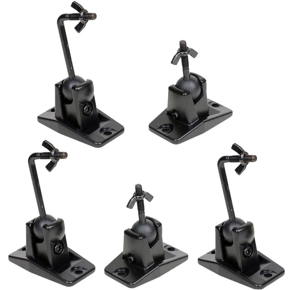 5 Black Universal Satellite and Audio Speaker Mount Bracket for Wall or Ceiling MS40B5 WM6