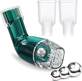 Flutter Valve Breathing Exercise Device for Lungs, Portable Lung Exerciser & Mucus Clearance Device, Adjustable Resistance for Mucus Removal