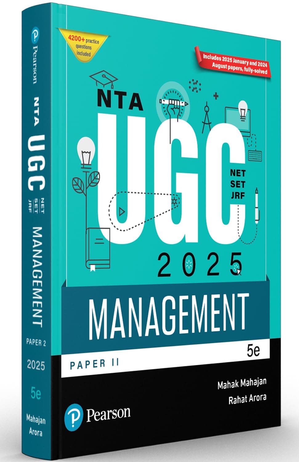 Pearson NTA UGC NET Paper 2 Management 2025 | SET, JRF | Includes 2025 January & 2024 August Papers fully solved | 4200+ Practice Questions | Updated ... Tagged Chapter – Wise | 5th Edition