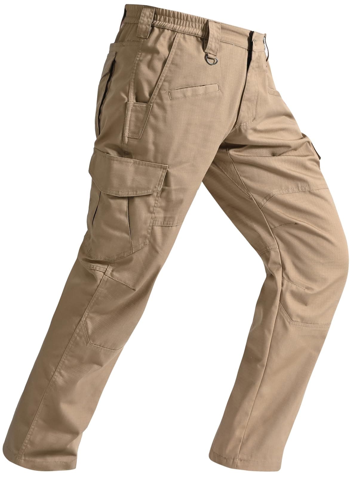 Mens Tactical Pants Ripstop Cargo Work Pants with 9 Pockets Water Resistant Breathable Hiking Construction Pants