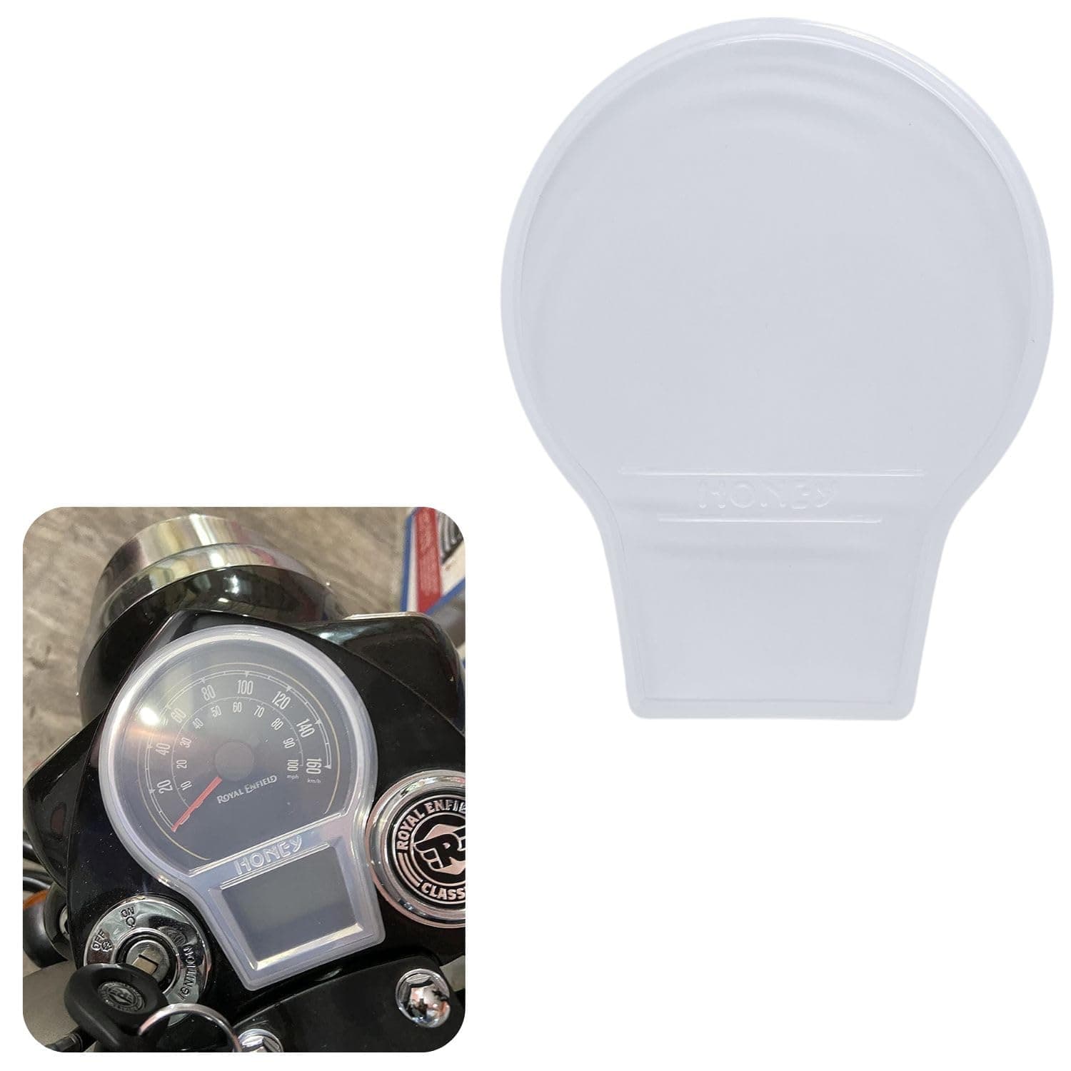 SRPHERE Dashboard Screen Protector Speedometer Cover/Cap Compatible with Ro-yal Enfield Reborn Classic 350