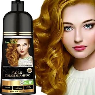 Herbishh Hair Color Shampoo for Gray Hair – Magic Hair Dye Shampoo – Colors Hair in Minutes–Long Lasting–500 Ml–3-In-1 Hair Color–Ammonia-Free | Herbishh (Gold)
