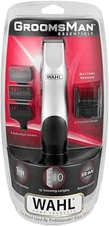 Groomsman Battery Hair Trimmer, Beard Trimmer for Men, Men’s Hair Trimmer, Stubble Trimmer, Male Grooming Set, Battery Powered, Stubble Trimmers, Beard Care Kit