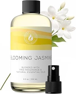 Aroma Country Blooming Jasmine Diffuser Oil - Luxury Essential Oils for Diffuser Refill & Air Freshener Room Spray - Long-Lasting & Natural Home Fragrance, Scented Oil (8.5 Fl. oz)