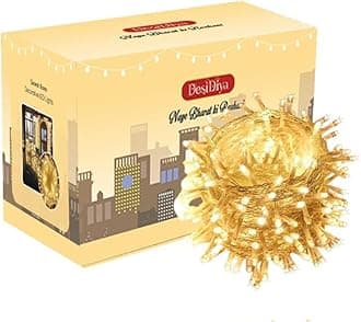 35 Feet Long LED Power Pixel Serial String Light, 360 Degree Light in Bulb | Copper Led Pixel String Light for Home Decoration,Diwali,Christmas(Warm White) Pack of 1