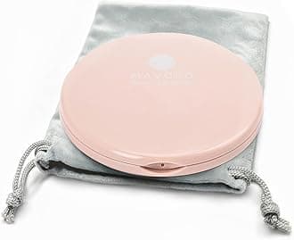 Mavoro Magnifying Compact Mirror | 1x/10x Magnification | 4" Small Pocket Purse Double Sided Travel Makeup Mirror | Folding Portable Hand Compact Mirror for Handbag and Purses (Millennial Pink)