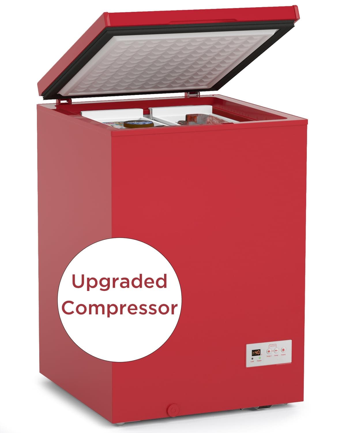 - Low temperature Chest Freezer - 3.5 Cu Ft with 2 Removable Baskets - Reach In Freezer Chest - 14℉ to -40℉