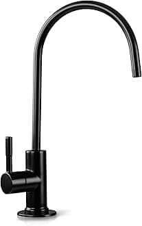 iSpring GA1-ORB Lead-Free Reverse Osmosis, Kitchen Bar Sink RO Drinking Water Faucet, Contemporary Style, High Spout, Oil Rubbed Black - 1/4"