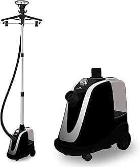 - Rossmann Professional Garment Steamer| 2400 Watts Double Coil Aluminium Boiler| 3.5 Litre Large Water Tank| 90+mins of Continuous Steam| Premium Heavy Duty Build Quality| 2 Years Warranty(Black)