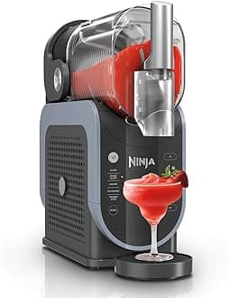 Ninja FS301 Professional Maker with RapidChill Technology, 88 oz Drink & Slushie Machine, 5 Preset Programs, Frozen Margaritas, Frappés, and More, Premium Accents, Black (Renewed)