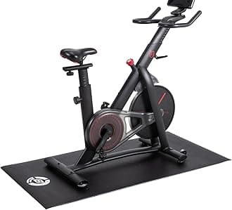 BUCKLOSTreadmill Mat for Hardwood Floors/Carpet/Concrete 6mm Thick - Exercise Equipment Mats for Peloton/Stationary/Spin Bike Under Floor Protect, Noise Reduction