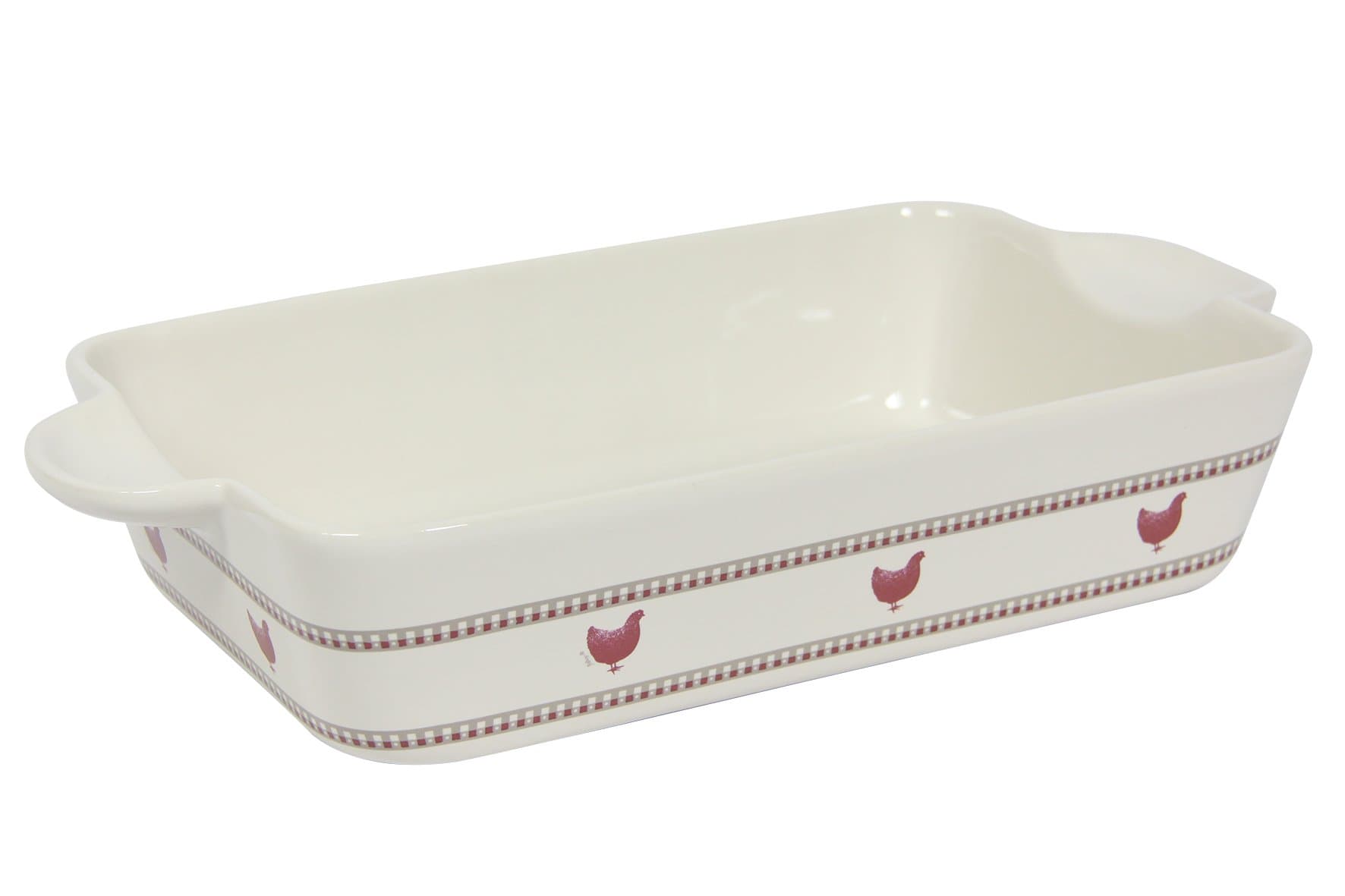 Menastyl Cuisson 8010982 Gallina Stoneware Rectangular Dish, Cream, 40 cm x 22 cm x 8.1 cm