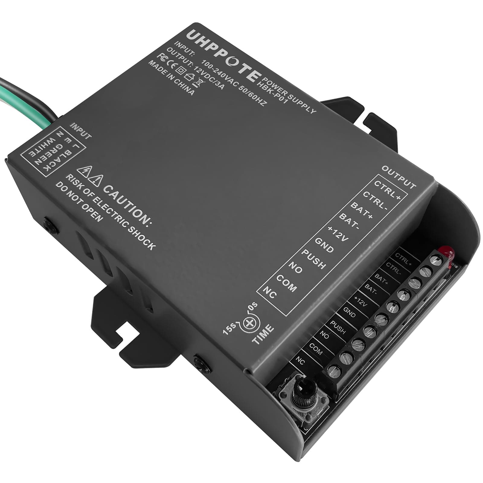 UHPPOTE 12V Power Supply for Door Access Control System & Intercom Camera (Input: 110-240VAC - Output:12VDC)
