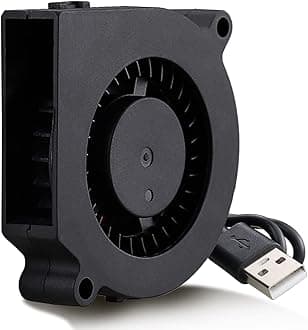GDSTIME USB Blower Fan Small 60mm x 15mm, Quiet 3 Speeds, Adjustable Mini 5V Brushless DC Cooling Fans for Helmet Laptop 3D Printer Ventilaiton