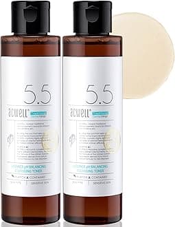ACWELL Licorice pH Balancing Korean Toner for Cleansing - PH5.5 Hydrating Makeup Cleansing Astringent - Skin Clearing, Reduce Pigmentation, Acne and Dark Spots 5.1 fl.oz. 2 Pack