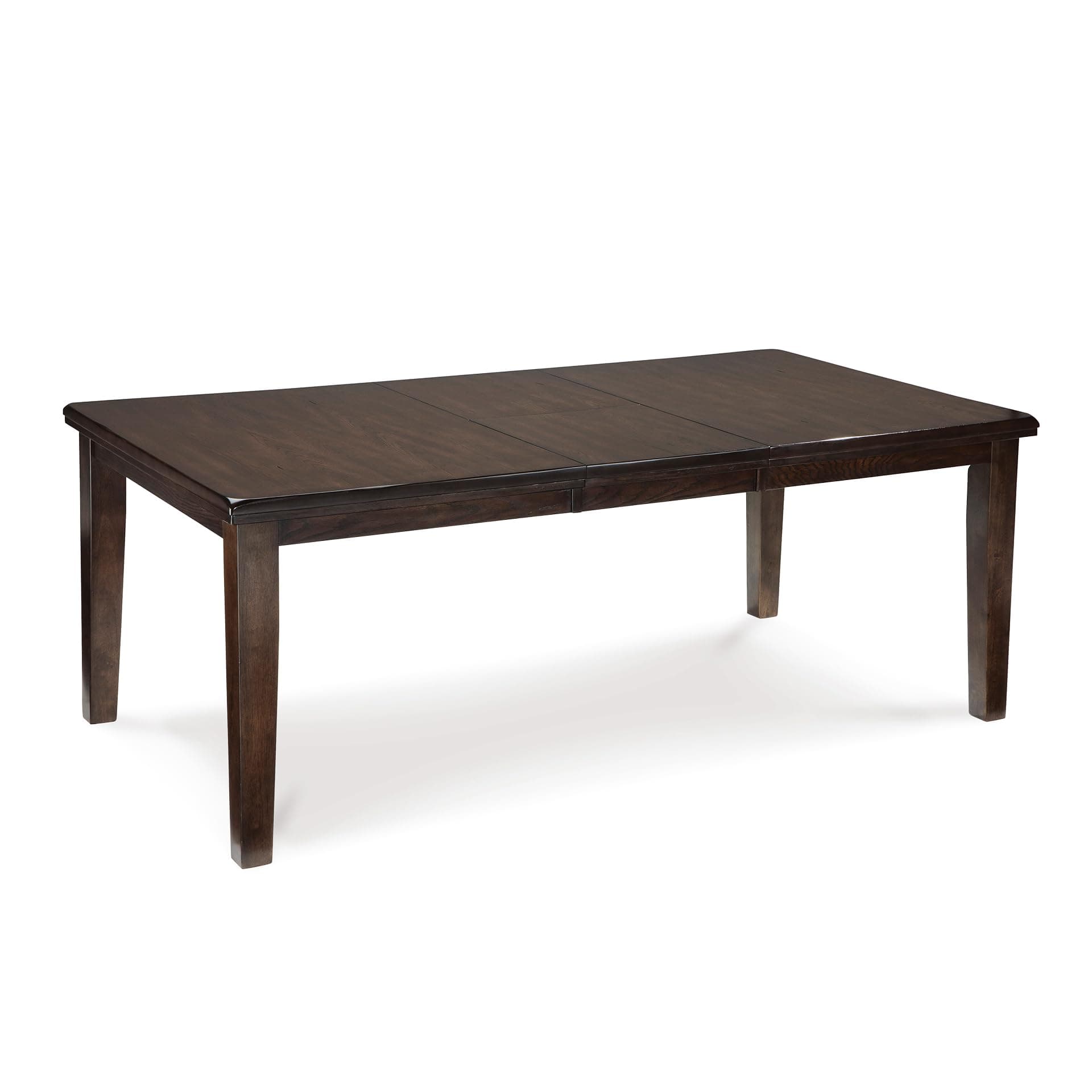 Signature Design by Ashley Haddigan Traditional Rectangular Dining Extension Table, Seats up to 8, Dark Brown