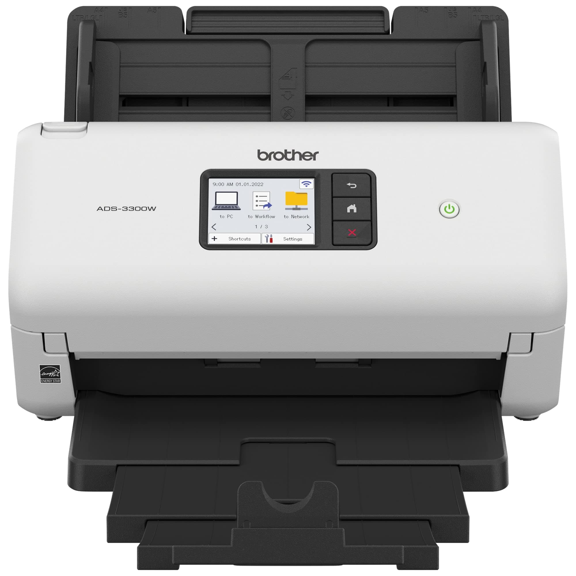 Brother ADS-3300W High-Speed Wireless Computer Scanner | 2.8" Touch Screen | Scan up to 40ppm1