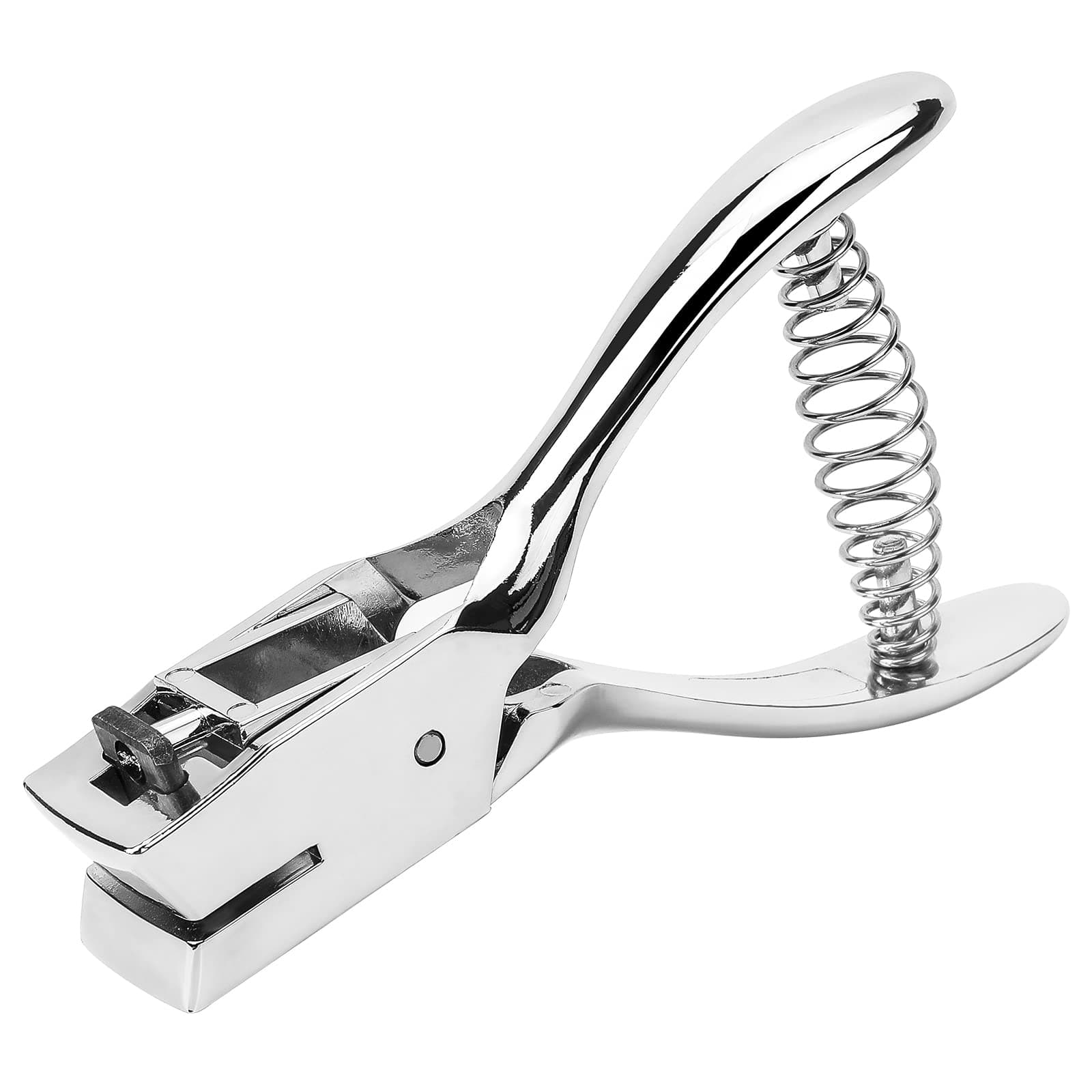 MROCO Hole Punch One Slot Badge Punch for ID Cards – Handheld Metal Slot Puncher, 15mm x 3mm Hole, No Burrs, Spring-Loaded, Works on PVC, Paper & Cardstock