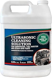 Ultrasonic Cleaner Solution for Carburetors and Engine Parts. Concentrated Washing Compound for use in Ultrasonic Machines and Immersion Washers - Automotive Fluid (1 Gallon)