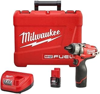 Milwaukee2402-22 M12 Fuel 1/4 Hex 2-SPD Screwdriver Kit W/2 Bat
