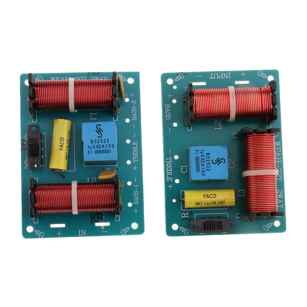 Wowobjects® 80W High-Low 2 Way HiFi Speaker Frequency Divider Crossover Filters