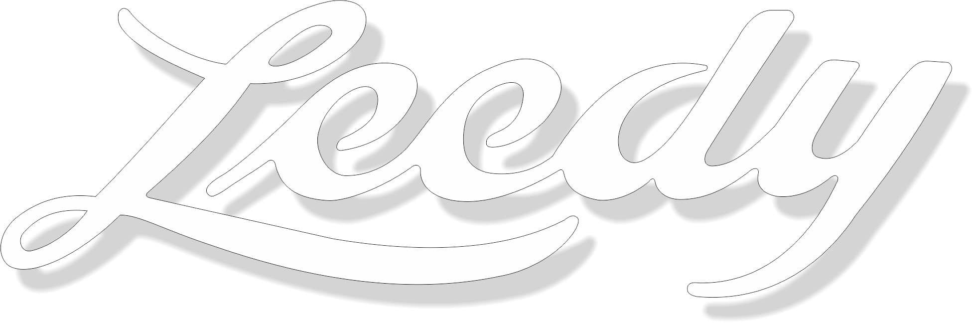 Leedy Bass Drum Decal - White