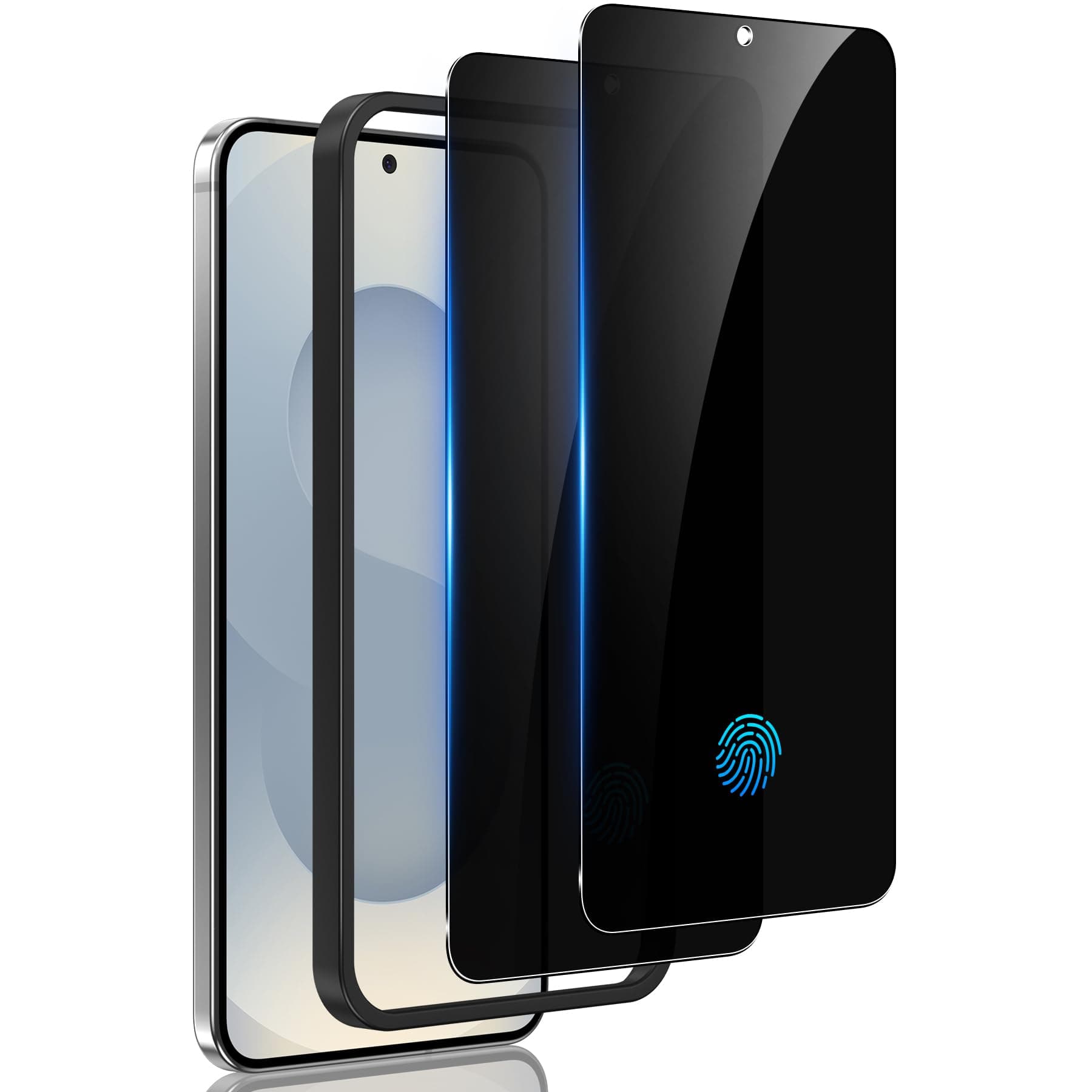 2 Pack for Samsung Galaxy S25 Edge Privacy Screen Protector Tempered Glass, Fingerprint Unlocking, 25° Anti Spy, Full Coverage, Case Friendly, Easy Installation