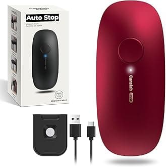 Ultrablade PRO Auto Stop Can Opener - Rechargeable Electric Can Opener for Kitchen for Seniors with Arthritis- One touch Side Cut Can Opener, Smooth Edge, Handfree, Portable Small Size, Red