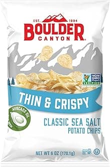 Boulder Canyon Thin & Crispy Classic Sea Salt Potato Chips, 6 OZ