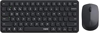 RAPOO 9010M Black Wireless Keyboard Mouse Combo, 2.4GHz/Bluetooth 5.0/4.0, Multi-Device, Multi-OS, Silent Click, 4 Devices, Windows/Mac/Linux/Chrome