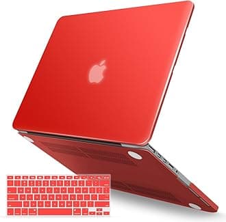 IBENZER MacBook Pro 13 Inch Case 2012-2015, Soft Touch Hard Case Shell Cover with Keyboard Cover for Apple MacBook Pro 13 with Retina Display A1425 1502, Red, MMP13R-RD+1