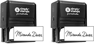 904 Custom Custom Signature Stamp - Personalized Insignia - Self-Inking - Black Ink - 1" x 2-3/4" (Xtra Wide)