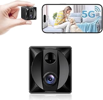 2024 Upgraded Mini Spy Camera Hidden Camera,4K WiFi Wireless Camera, 100 Days Standby Battery Life,AI Motion Detection Alerts,Nanny Cam Security Cam for Indoor,Home,Baby,Pets, Black, hyj001