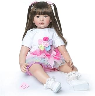 Zero Pam Realistic Lifelike Reborn Baby Dolls 24 Inch Real Looking Newborn Girl Doll Real Life Babies Dolls Soft Silicone Reborn Doll with Cloth Body and Accessories