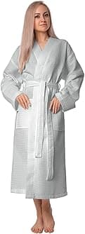 BAGNO MILANO Women's Robes, Waffle Robes For Women, Turkish Cotton Bathrobes For Women