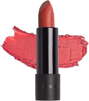 Ruby's Organics Semi-Matte Lipstick for Women All Indian Tones- Highly Pigmented, Moisturizing, Non Drying, Lightweight and Long Lasting- Lip Makeup, Synthetic Chemical Free- Apricot, 3.7g