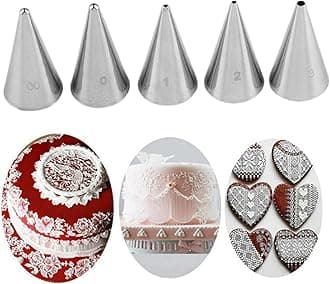 Symphonyw Cake Decorating Tips, Nozzles Stainless Steel Icing Piping Nozzles for Cake Decorating Pastry Fondant Tools (Round)