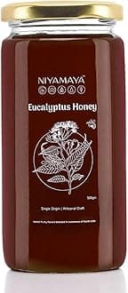 NIYAMAYA Eucalyptus Honey 500 gm Jar | 100% Pure Honey | Unprocessed Natural Shahad for Weight loss | No Sugar No Adulteration