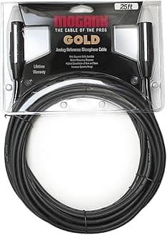 Mogami Gold Studio 25 Microphone Cable Quad Conductor 25 feet