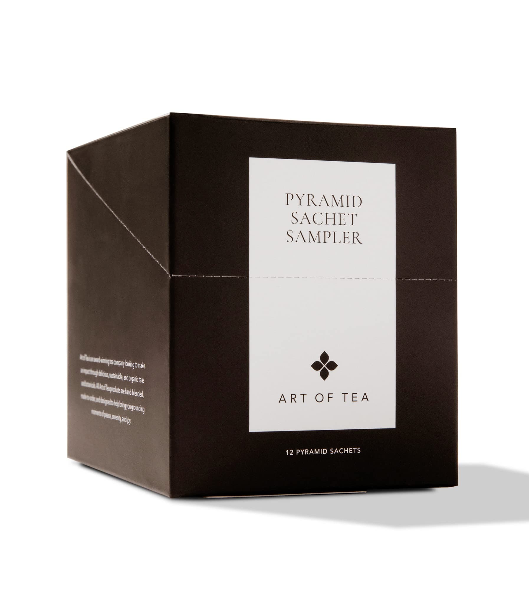 Art of Tea | Assorted Tea Sampler | 12 Count Sampler Box | Breakfast Tea, Earl Grey Creme, Egyptian Chamomile (Non-Caffeinated), French Lemon Ginger (Non-Caffeinated), Green Pomegranate, Mint Green, Tali's Masala Chai, Happy Tea, and White Coconut Creme