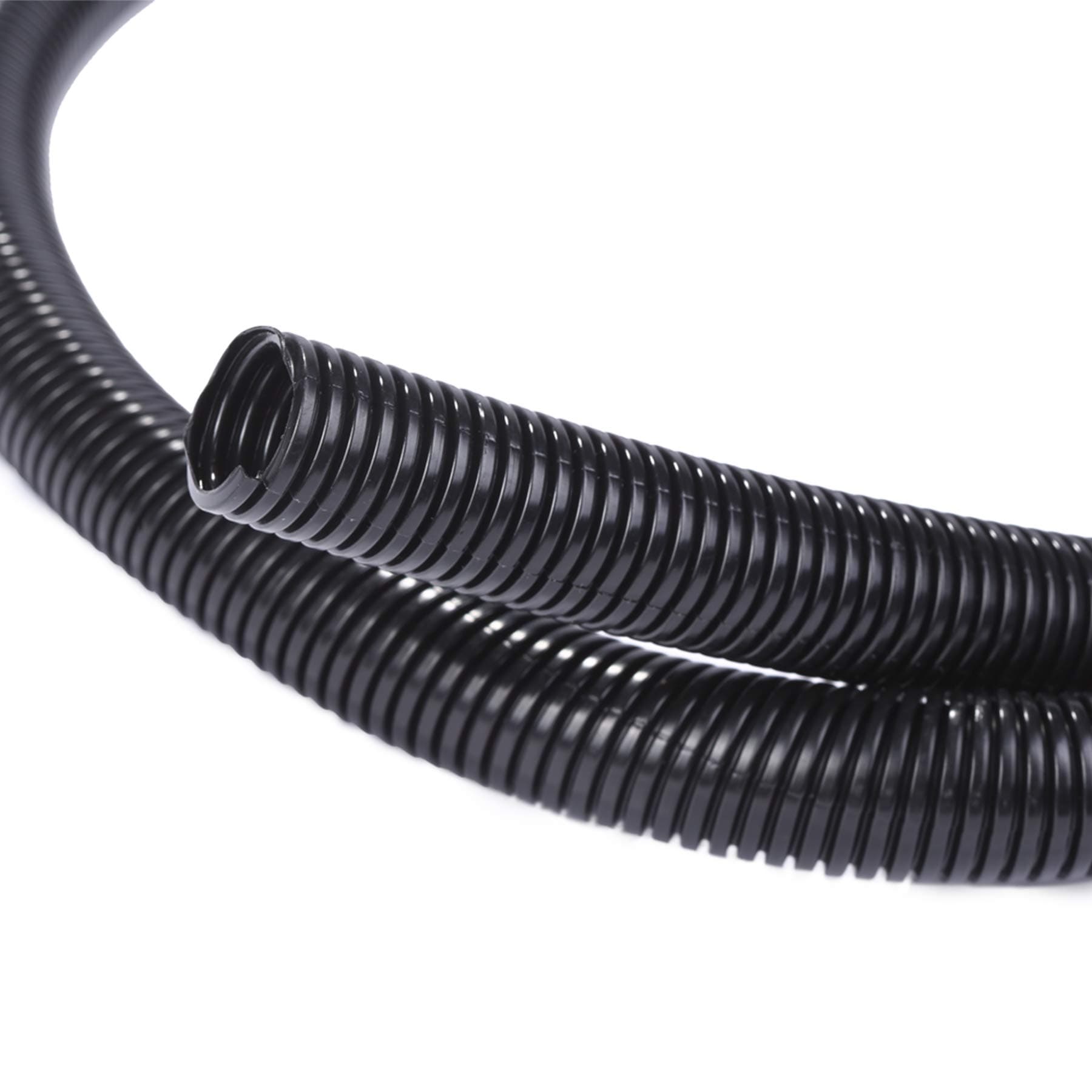 Alex Tech 50ft - 1/2 inch Split Wire Loom Tubing - Black