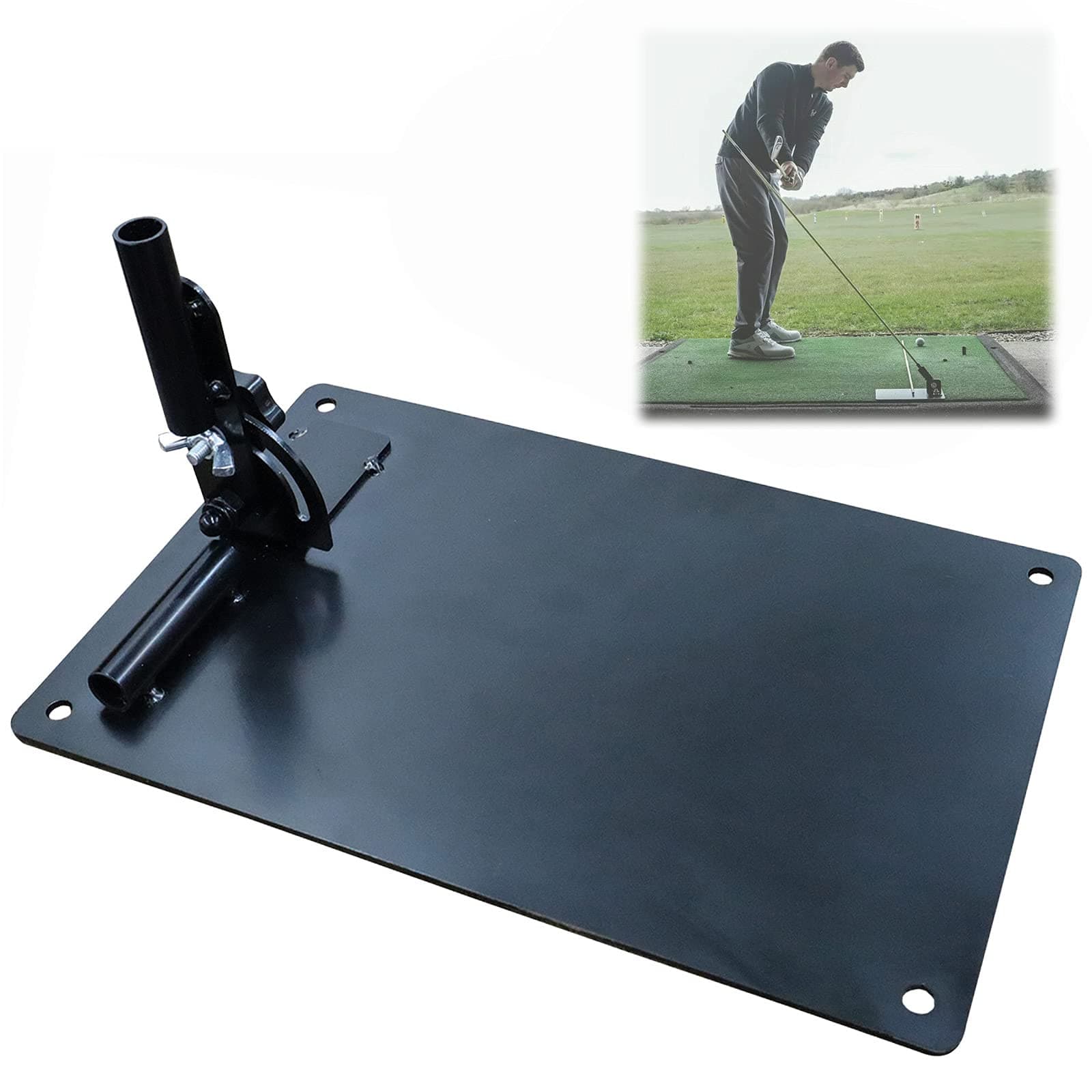 Golf Practice Plate Swing Plan Trainer Alignment Stick Holder Durable Metal Training Equipment Golfing Accessory