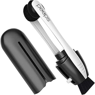 Peeps Glasses Cleaner - for Eyeglasses, Reading Glasses, and More - Lens Cleaner with Carbon Microfiber Tech-Injected Black-3 Count (Pack of 1)