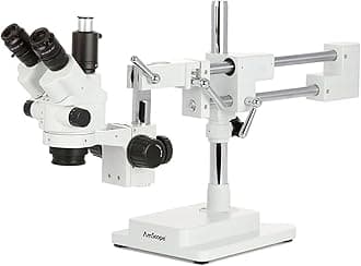 SM-4NTP 7X-45X Simul-Focal Stereo Lockable Zoom Microscope on Dual Arm Boom Stand