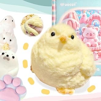 Handmade Taba Squishy Chick Ultra Soft Squishy Fidget Toys Silicone Squeeze Toys for Stress Relief ( Chicken )